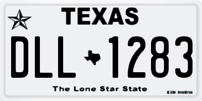 TX license plate DLL1283