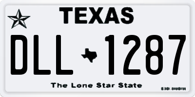 TX license plate DLL1287