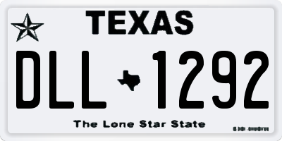 TX license plate DLL1292