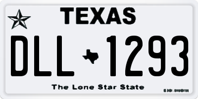 TX license plate DLL1293