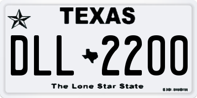 TX license plate DLL2200