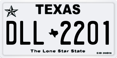 TX license plate DLL2201