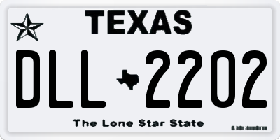 TX license plate DLL2202