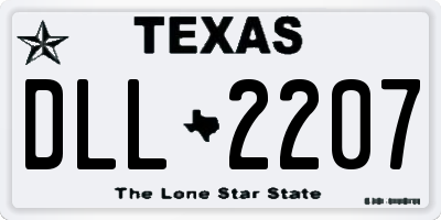 TX license plate DLL2207
