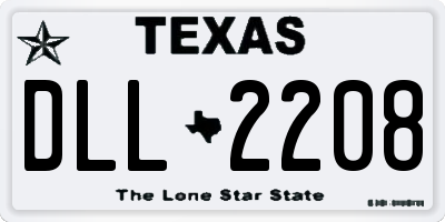TX license plate DLL2208
