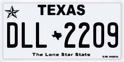 TX license plate DLL2209