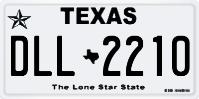 TX license plate DLL2210
