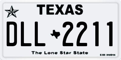 TX license plate DLL2211