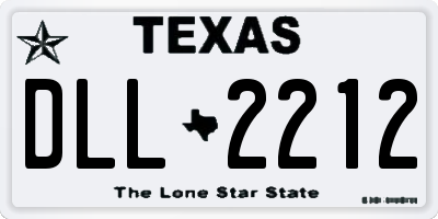 TX license plate DLL2212