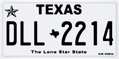 TX license plate DLL2214
