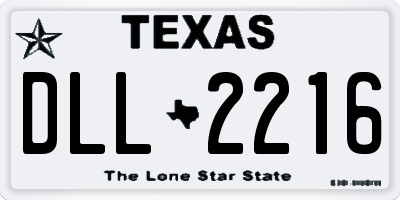 TX license plate DLL2216