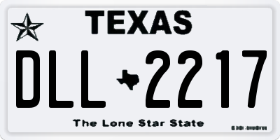 TX license plate DLL2217