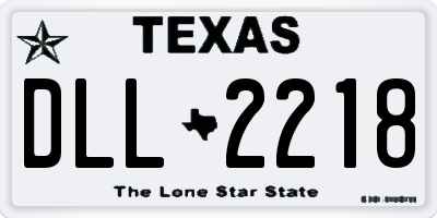 TX license plate DLL2218