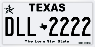 TX license plate DLL2222