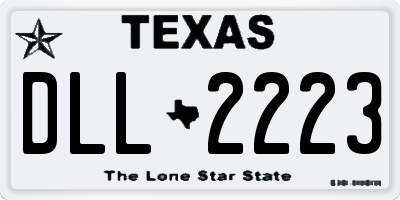 TX license plate DLL2223