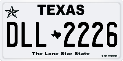 TX license plate DLL2226