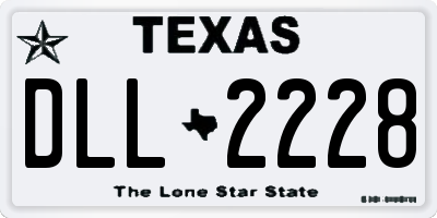 TX license plate DLL2228