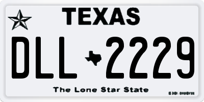TX license plate DLL2229