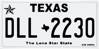 TX license plate DLL2230