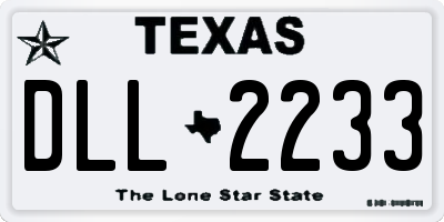 TX license plate DLL2233