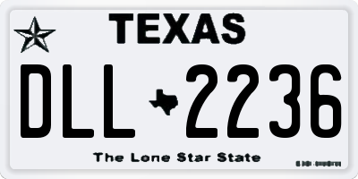 TX license plate DLL2236
