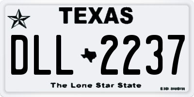 TX license plate DLL2237