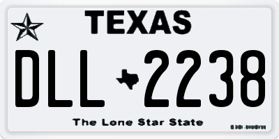 TX license plate DLL2238