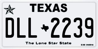 TX license plate DLL2239