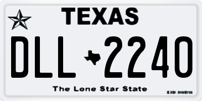 TX license plate DLL2240