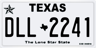 TX license plate DLL2241