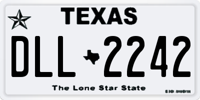 TX license plate DLL2242