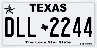TX license plate DLL2244