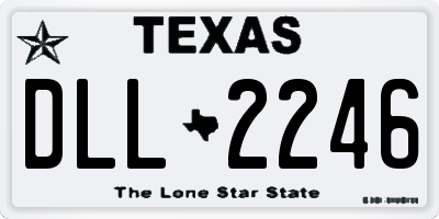 TX license plate DLL2246