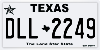 TX license plate DLL2249