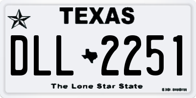 TX license plate DLL2251