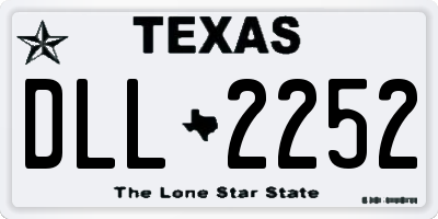 TX license plate DLL2252