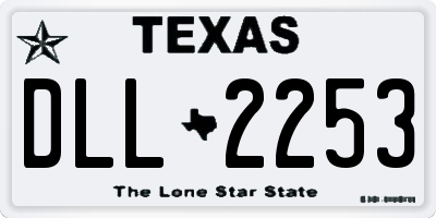 TX license plate DLL2253