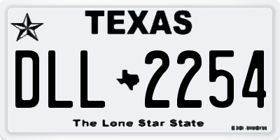 TX license plate DLL2254