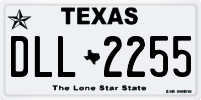TX license plate DLL2255