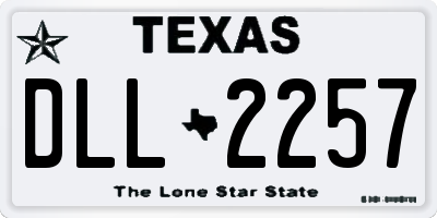 TX license plate DLL2257