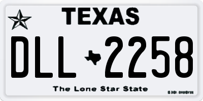 TX license plate DLL2258
