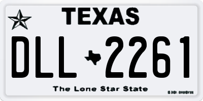 TX license plate DLL2261