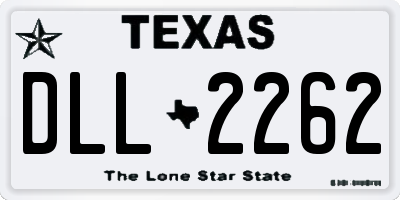 TX license plate DLL2262