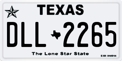 TX license plate DLL2265
