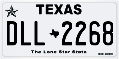 TX license plate DLL2268