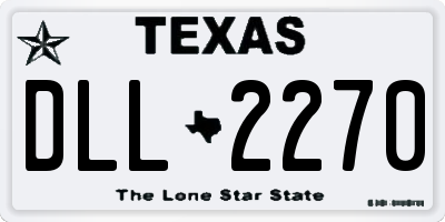 TX license plate DLL2270