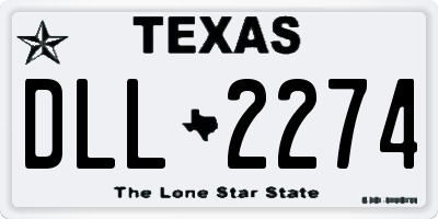 TX license plate DLL2274