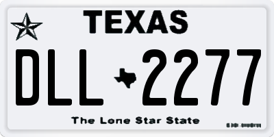TX license plate DLL2277