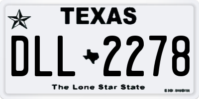 TX license plate DLL2278
