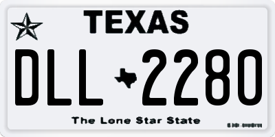 TX license plate DLL2280
